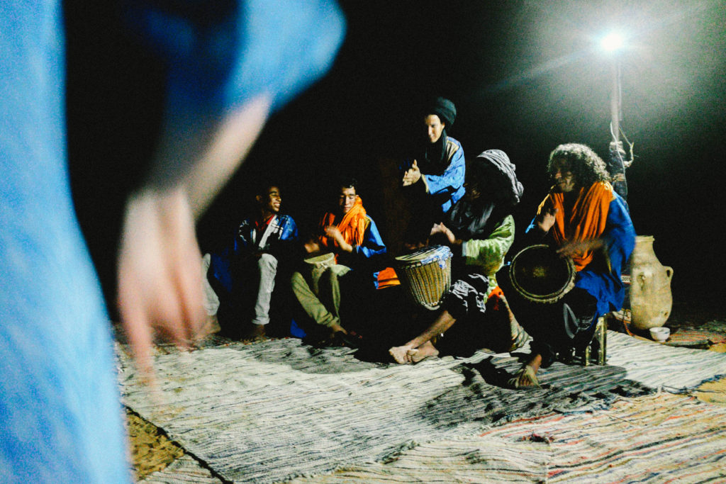 Dance party with the locals in our Saharan camping ground